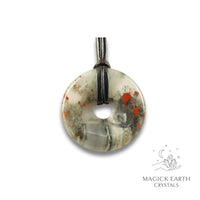 Natural Bloodstone crystal donut view a