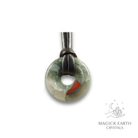 Natural Bloodstone crystal donut view b