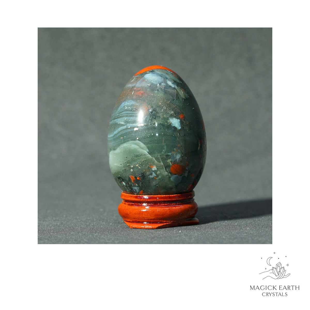 Natural Bloodstone Crystal Egg View A