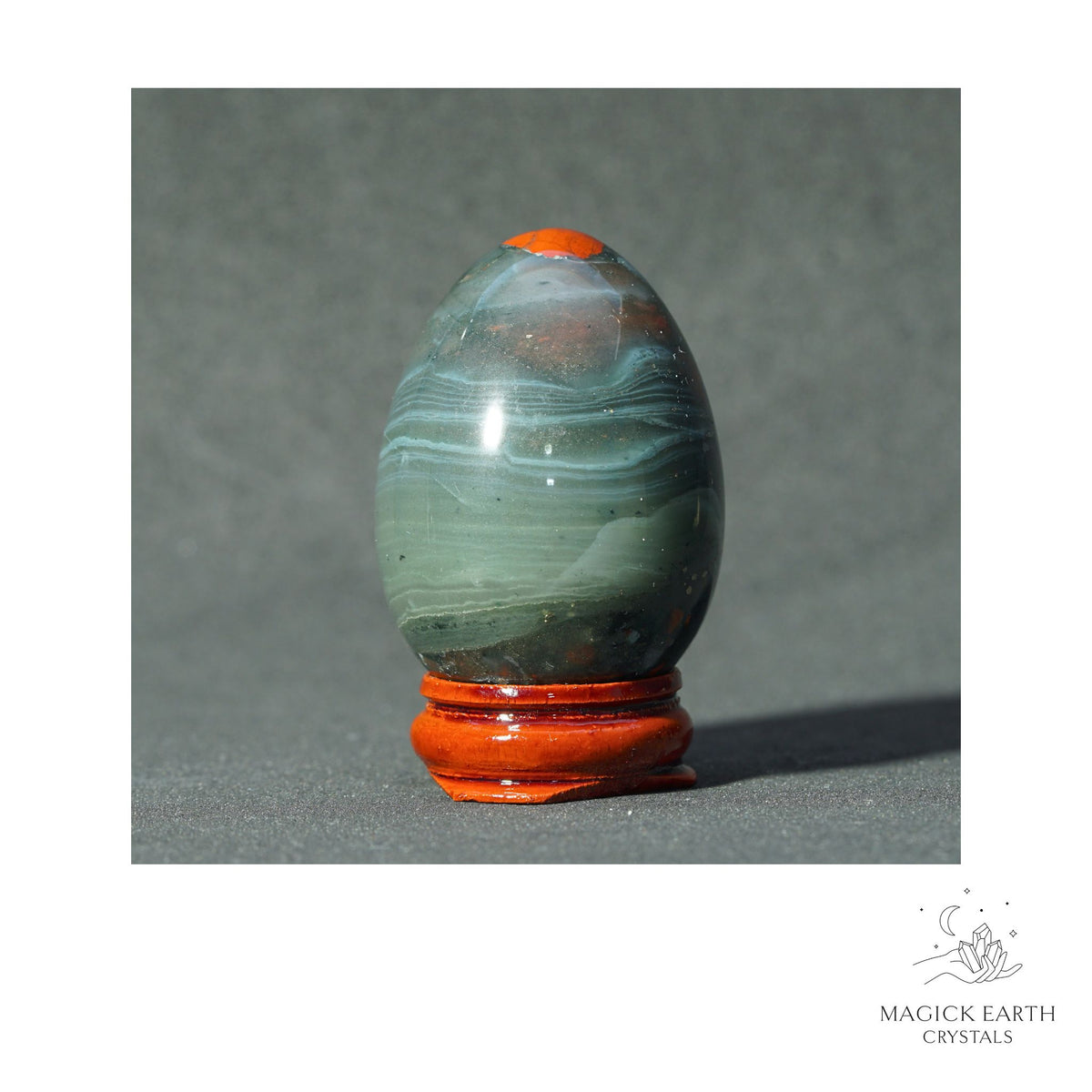 Natural Bloodstone Crystal Egg View B