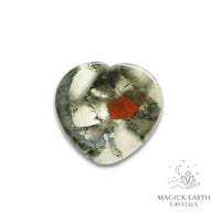 Natural Bloodstone heart thumb stone view b
