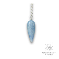 Natural Blue Aventurine teardrop crystal pendulum view b