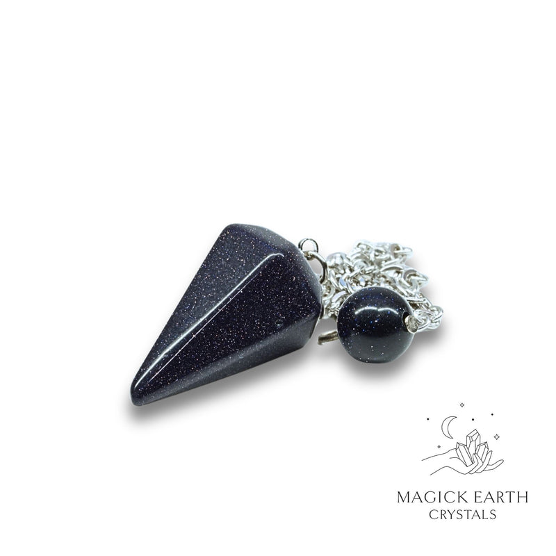 Blue Goldstone Small Cone Pendulum For Radiant Determination