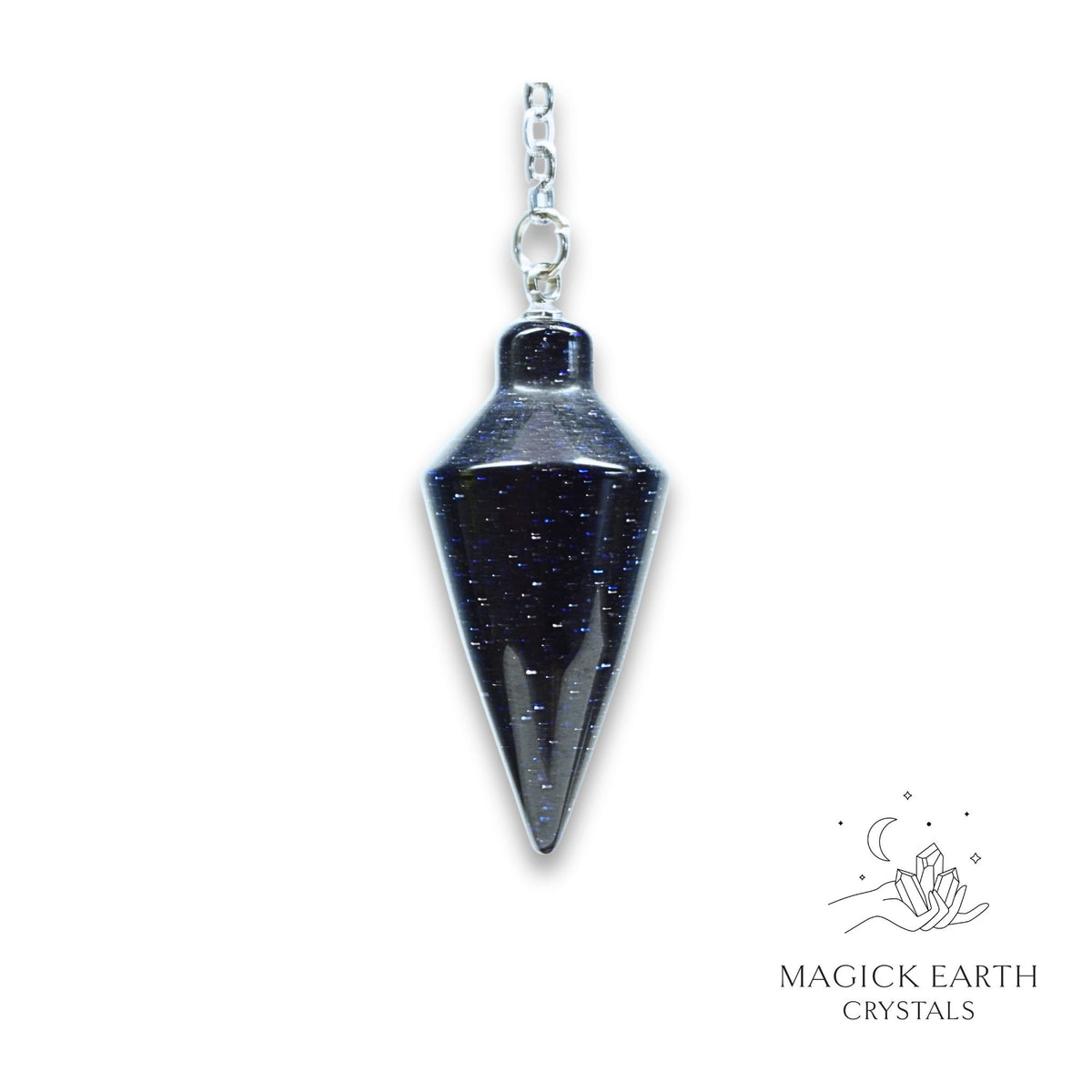 Blue Goldstone Spire Pendulum For Radiant Determination