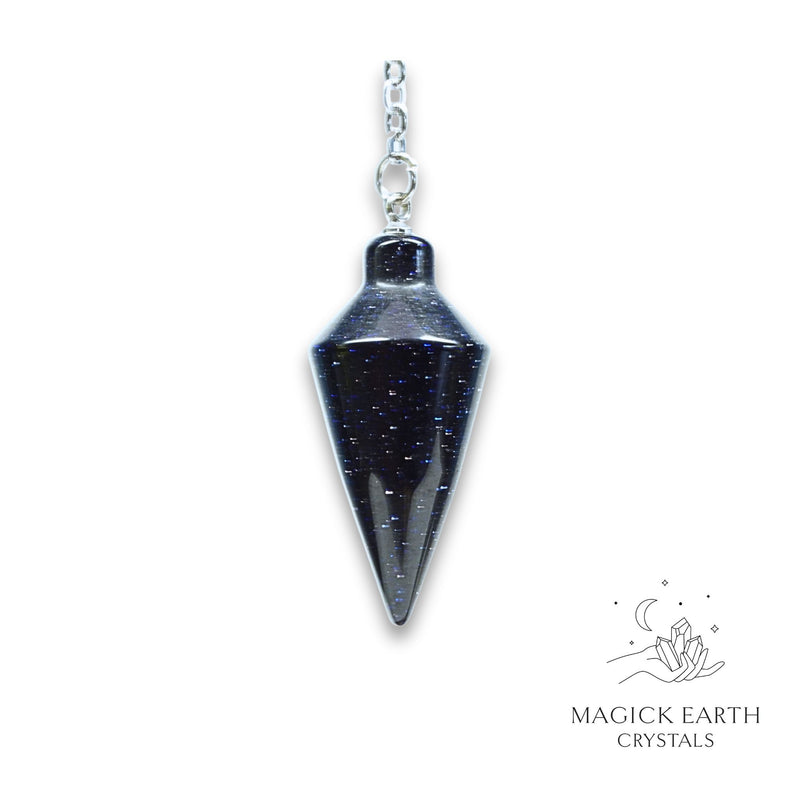 Blue Goldstone Spire Pendulum For Radiant Determination
