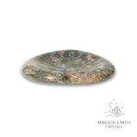 Natural Blue Opal heart thumb stone view c