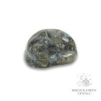 Natural Blue Opal sleeping cat figurine view b