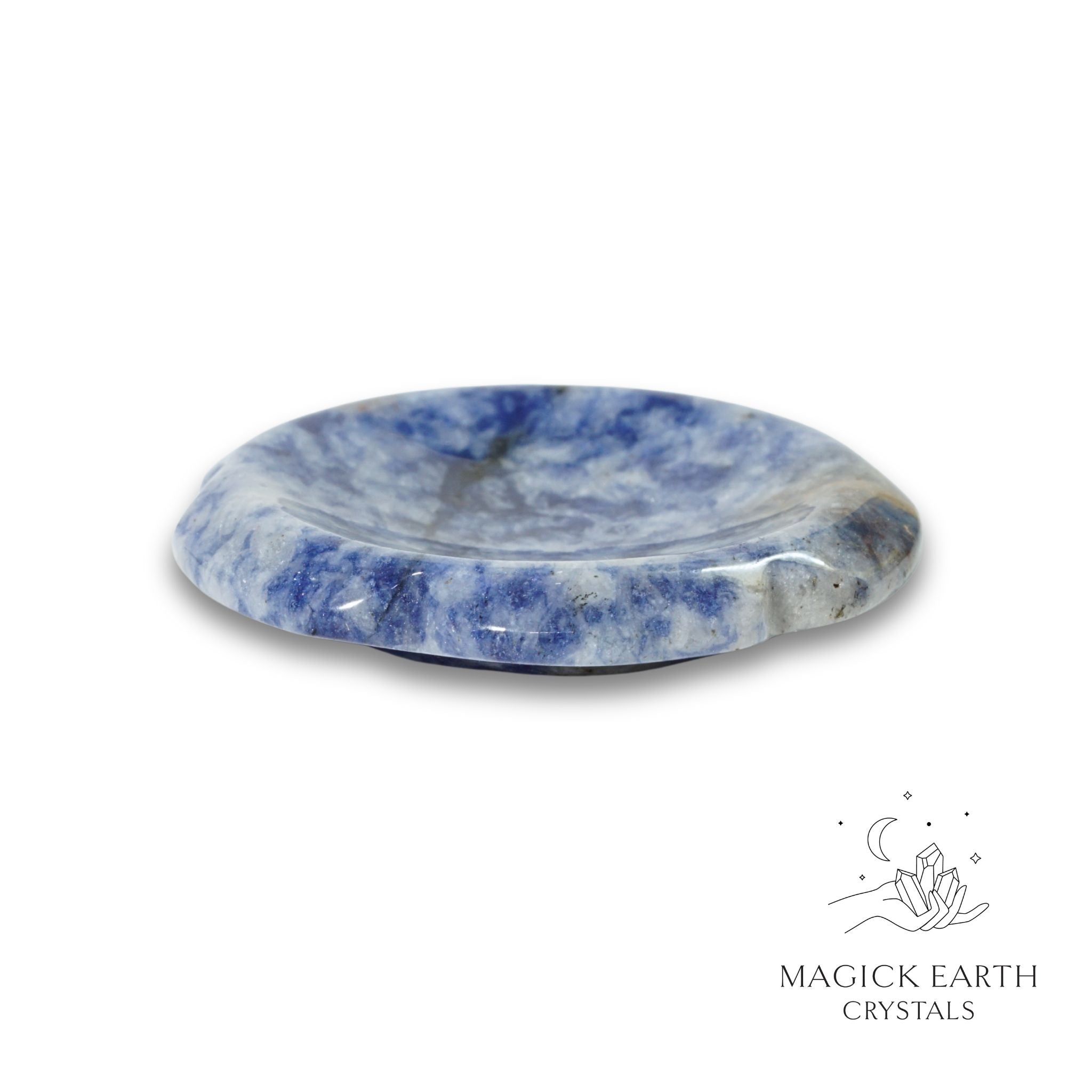 Natural Blue Spot Jasper flower thumb stone view a