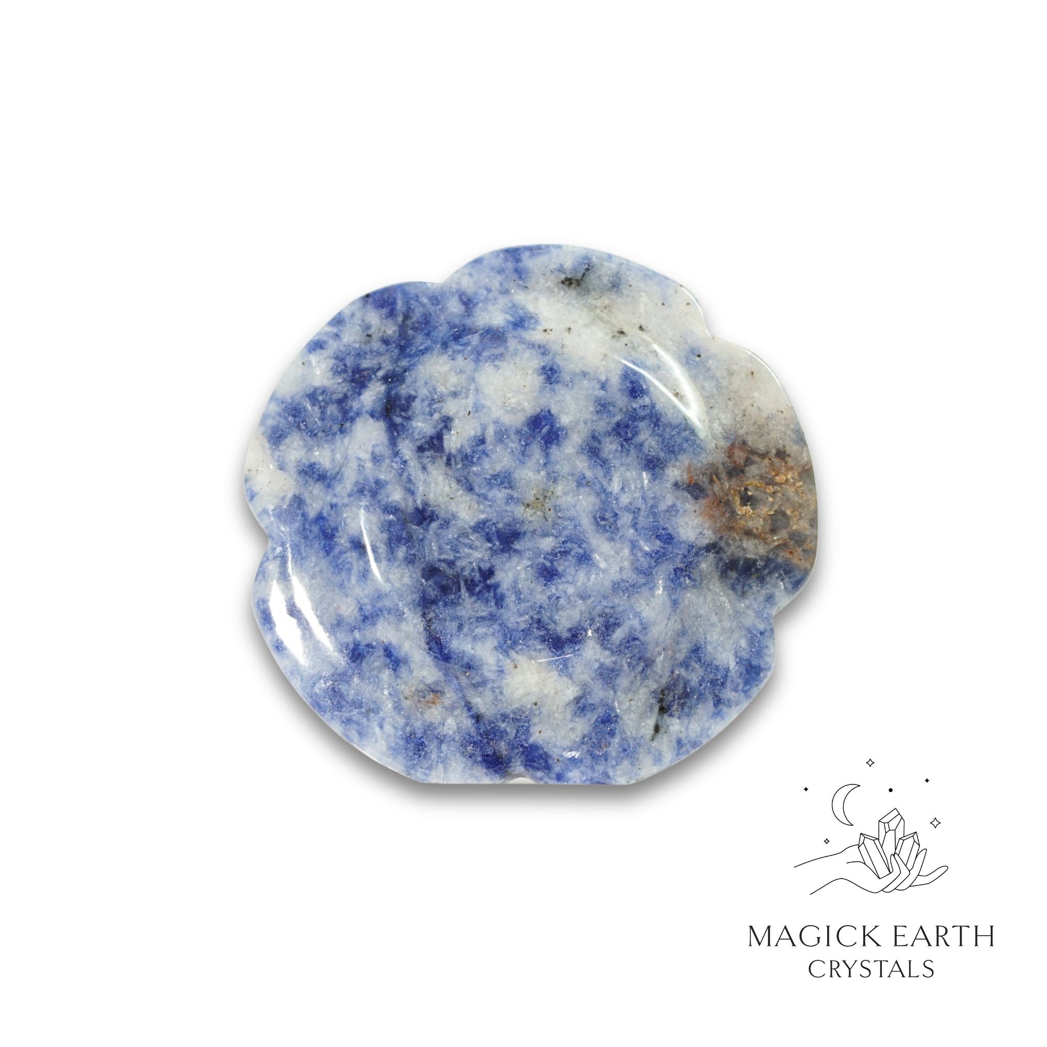 Natural Blue Spot Jasper flower thumb stone view c
