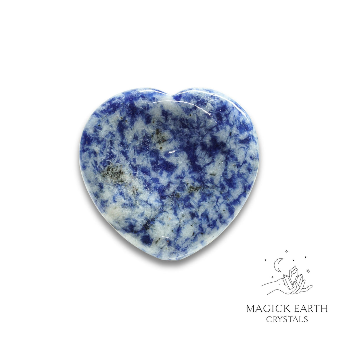 Natural Blue Spot Jasper heart thumb stone view a