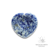 Natural Blue Spot Jasper heart thumb stone view a