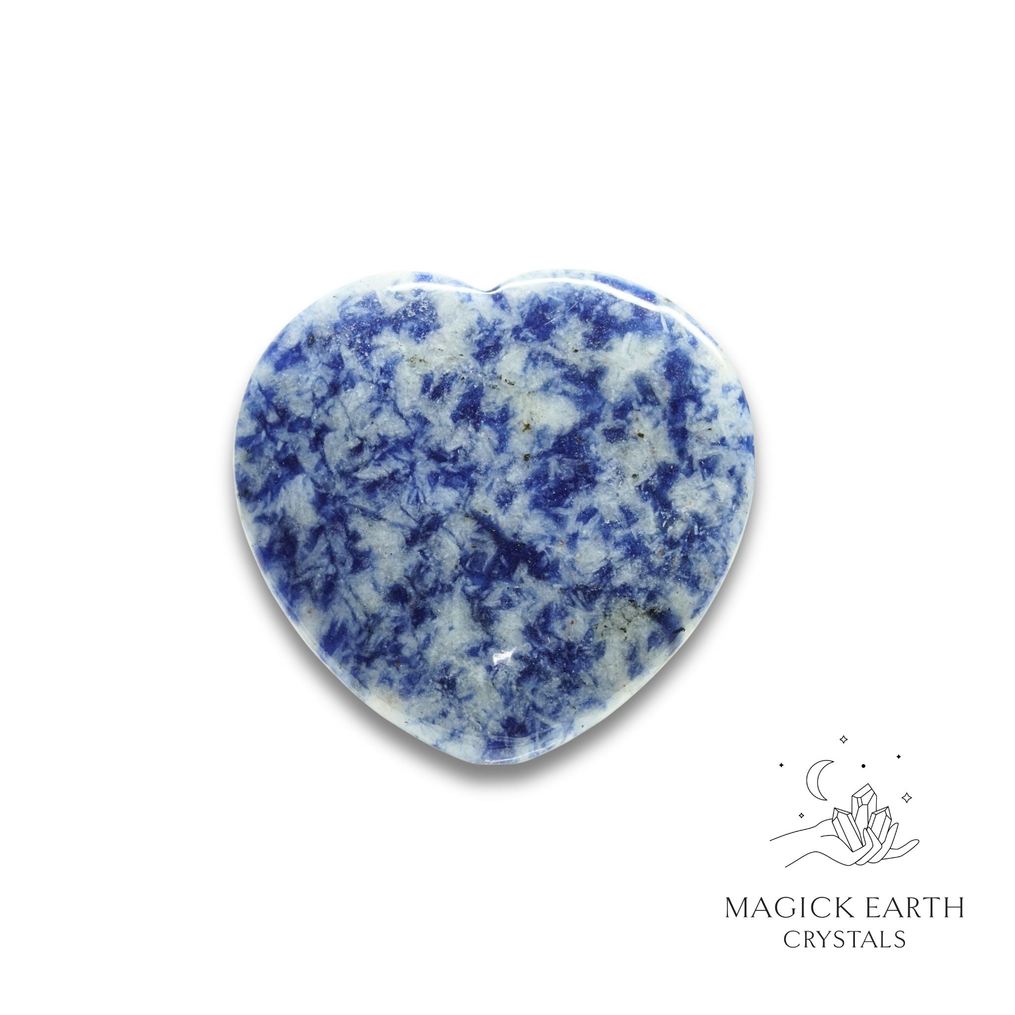 Natural Blue Spot Jasper heart thumb stone view b