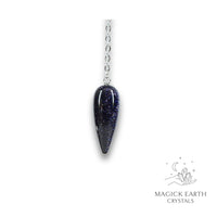 Blue Goldstone Teardrop Pendulum for Radiant Determination