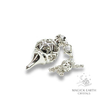  Brass Filigree  Sphere Pendulums with Platinum Finish