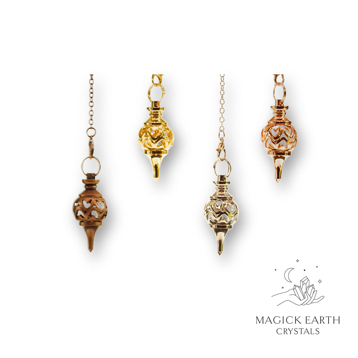  Brass Filigree  Sphere Pendulums 