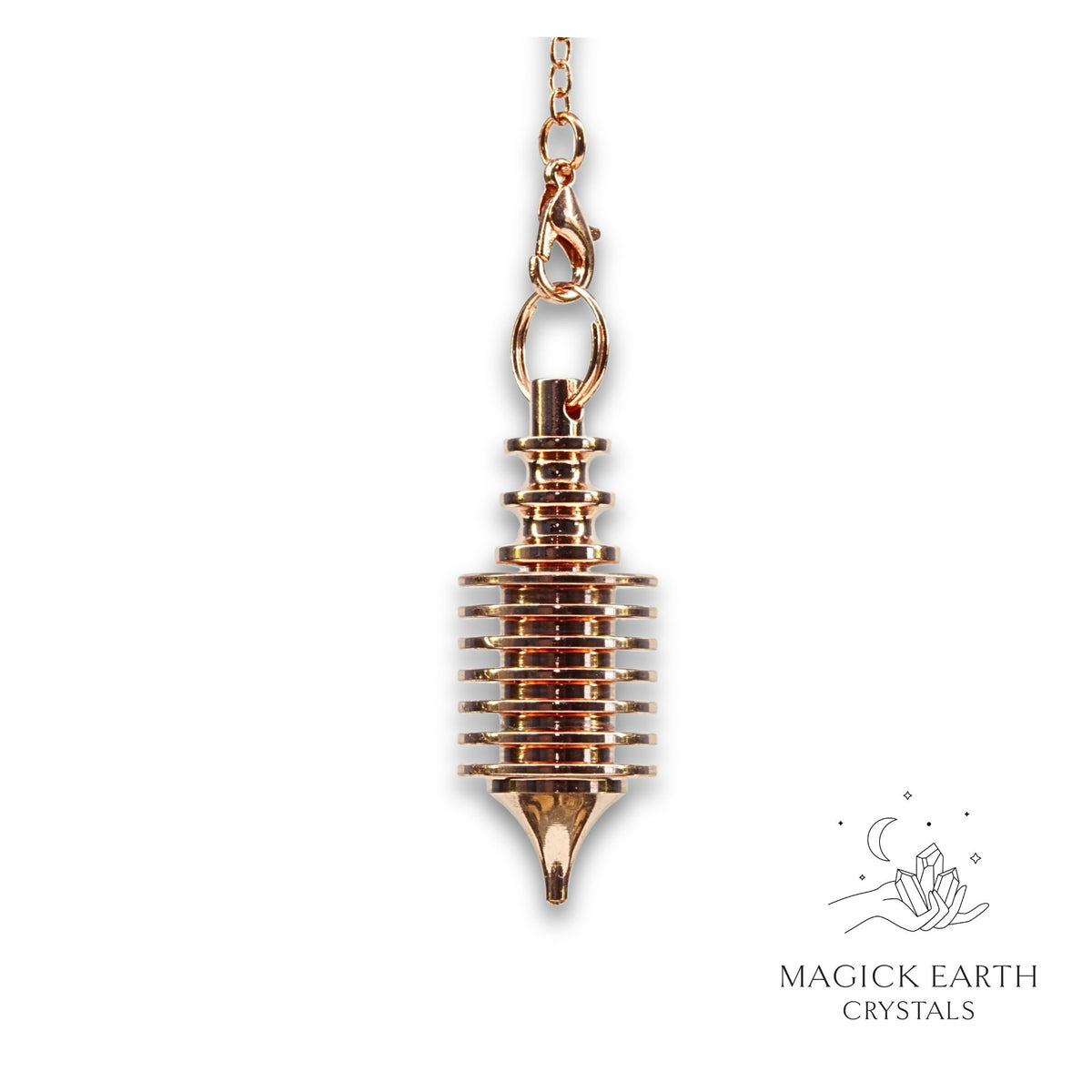 Brass Multi Disc Pendulum With Rose Gold Finish Hanging Vertical