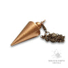 Brass Smooth Cone Pendulum with Copper Finish