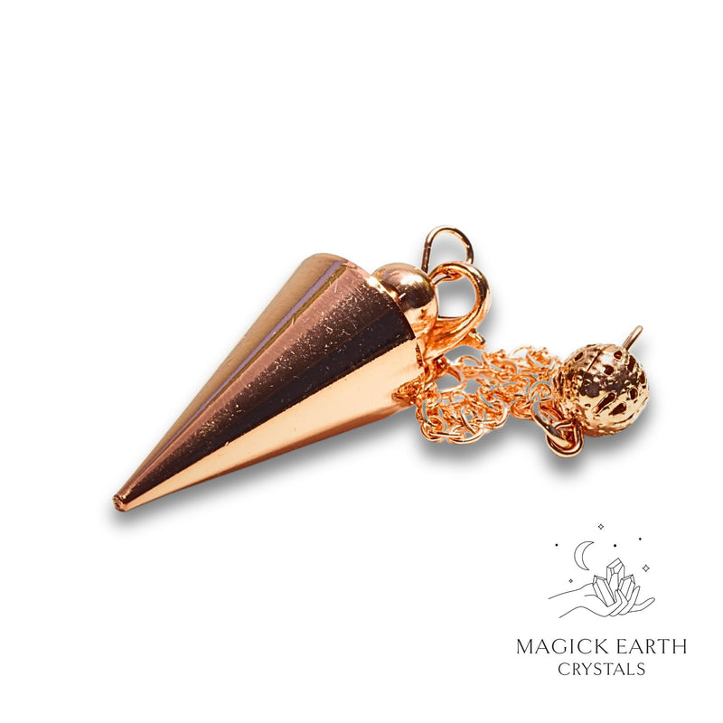 Brass Smooth Cone Pendulum with Rose Gold Finish