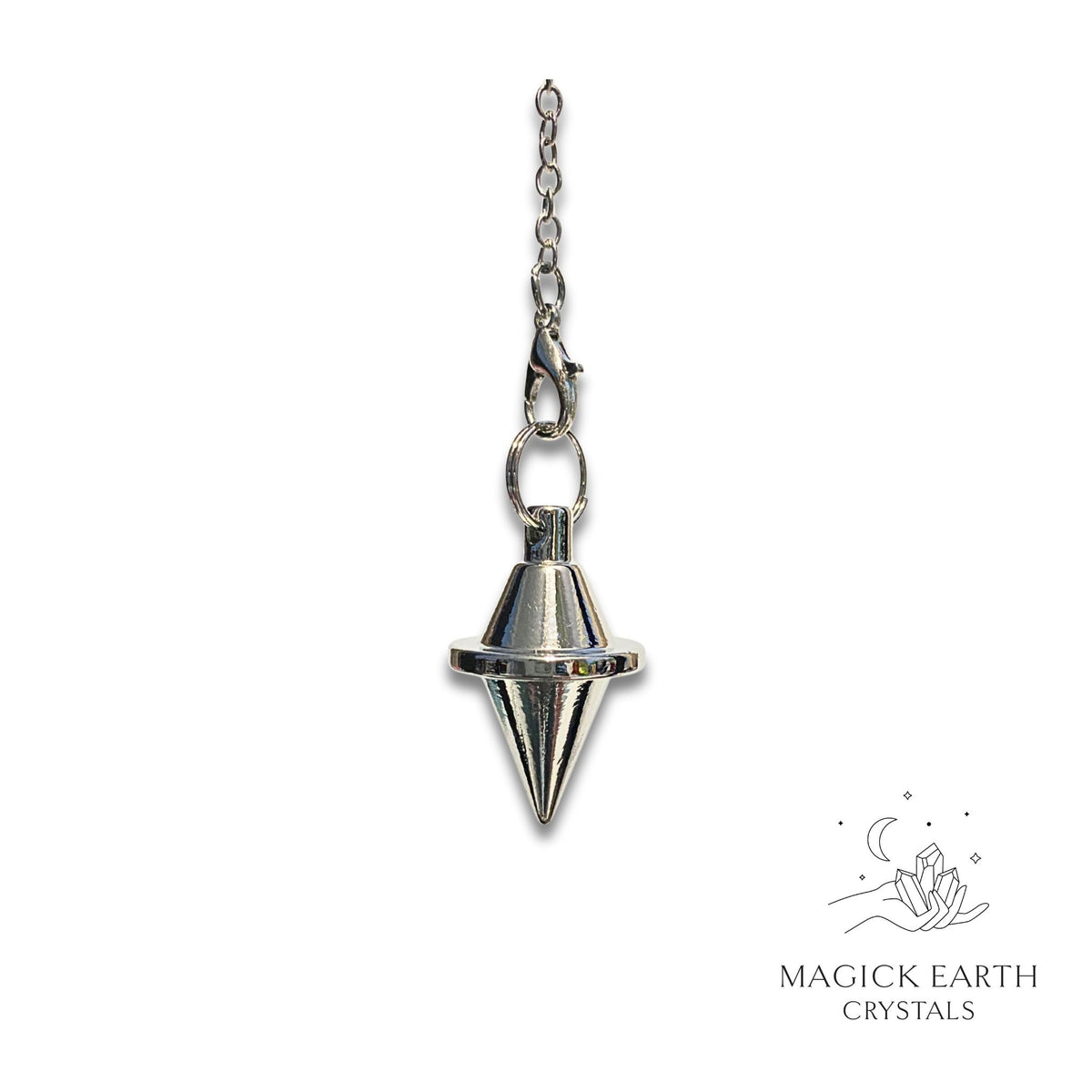 Brass Spinning Top Pendulum With Platinum Finish Hanging Vertical