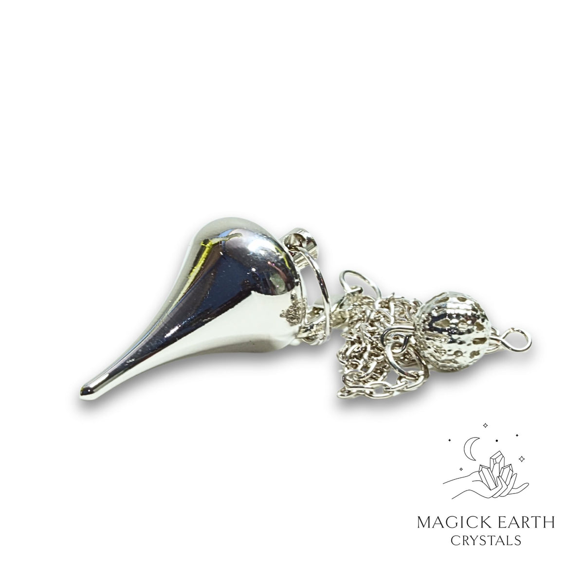 Brass teardrop pendulum view b