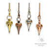 Brass Styled Teardrop Shaped Pendulums With Gold, Platinum, Rose Gold or Red Copper Finish