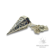 Brass Textured Cone Pendulum With Platinum Finish