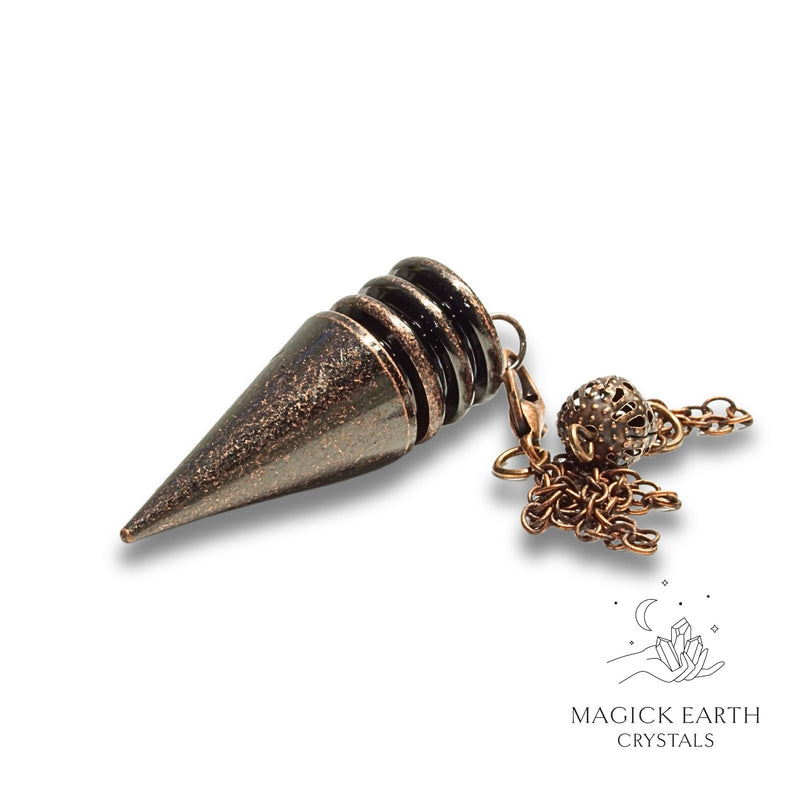 Brass Triple Disc Pendulum with Red Copper Finish

