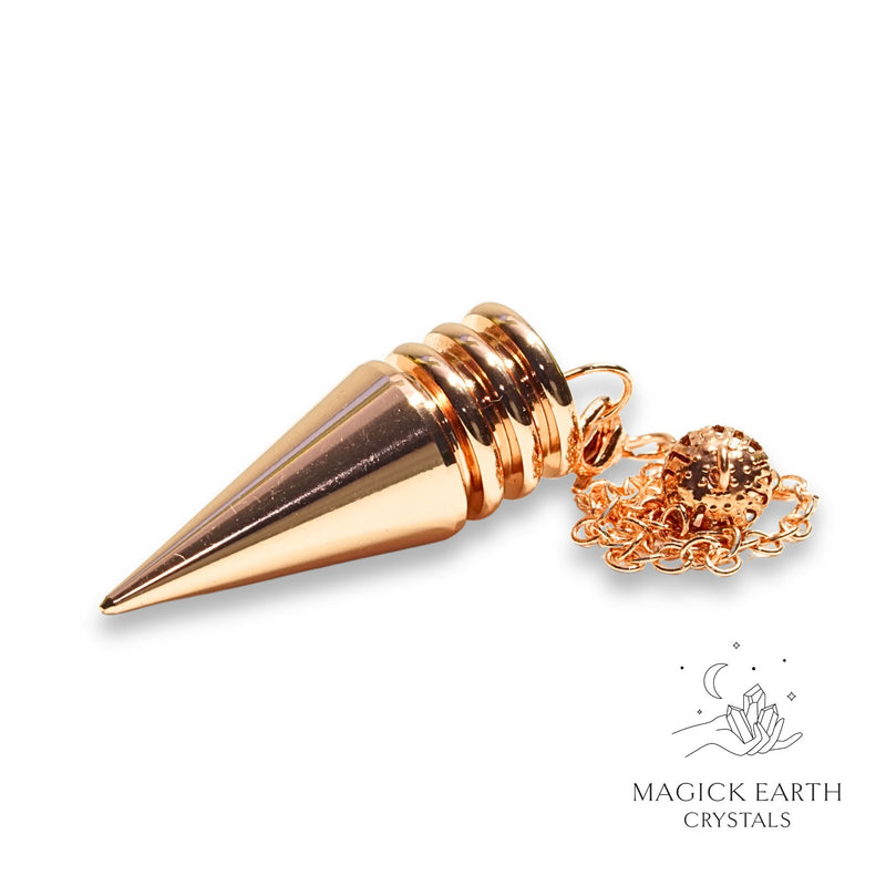 Brass Triple Disc Pendulum with Rose Gold Finish
