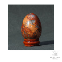 Natural Brecciated Jasper Crystal Egg View A