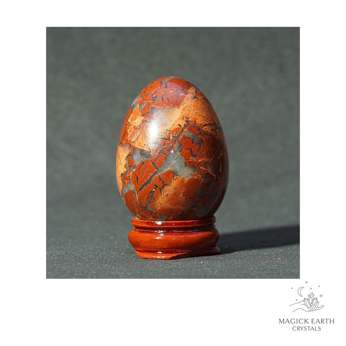 Natural Brecciated Jasper Crystal Egg View B