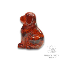 Natural Brecciated Jasper crystal dog figurine view b