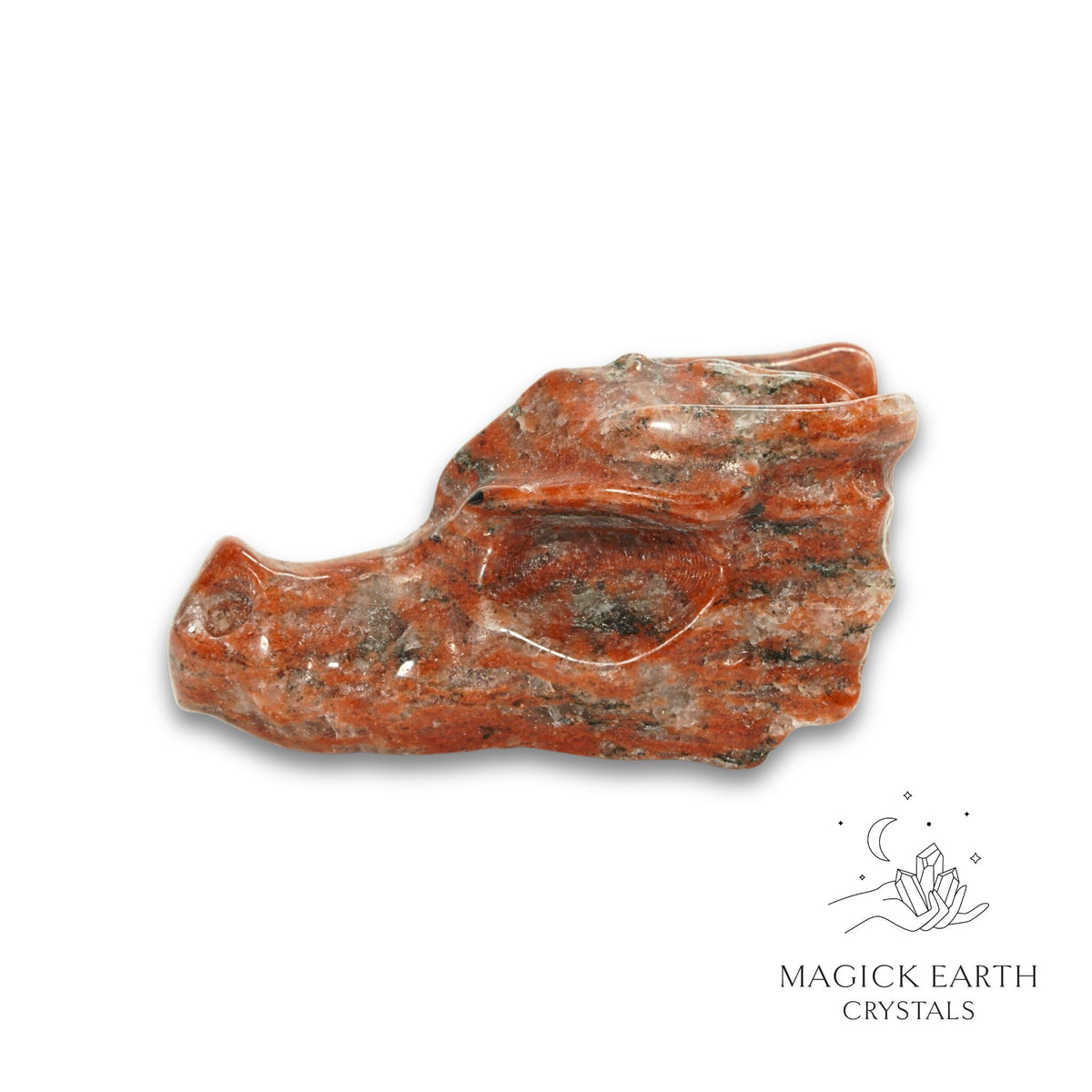 Natural Brecciated Jasper crystal dragon skull view b