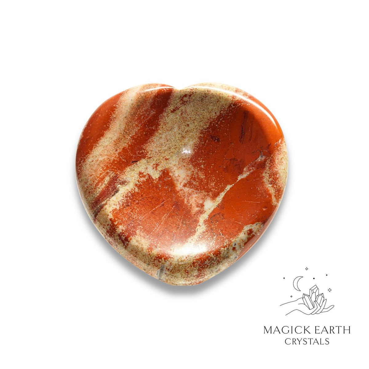 Natural Brecciated Jasper heart thumb stone view a