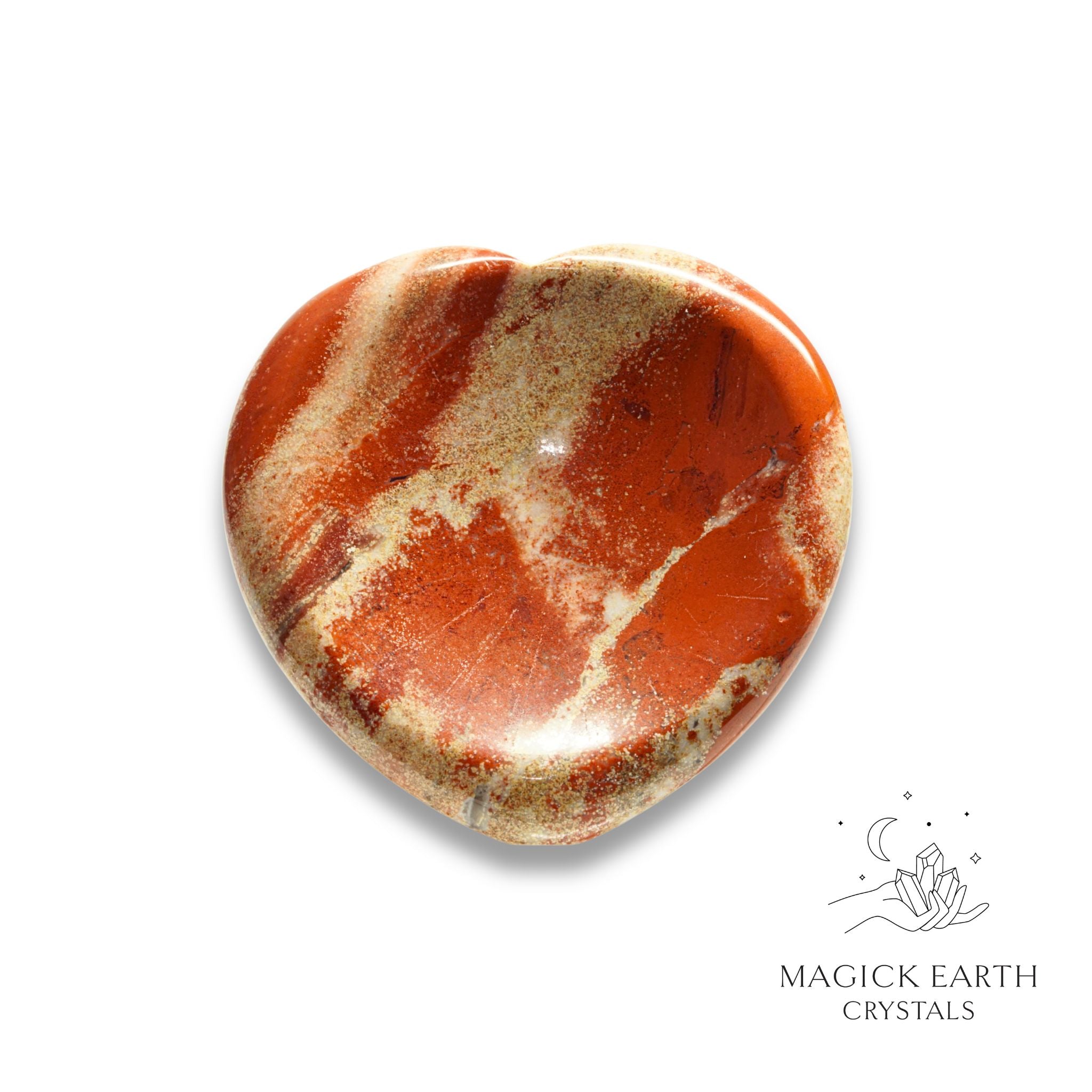 Natural Brecciated Jasper heart thumb stone view a