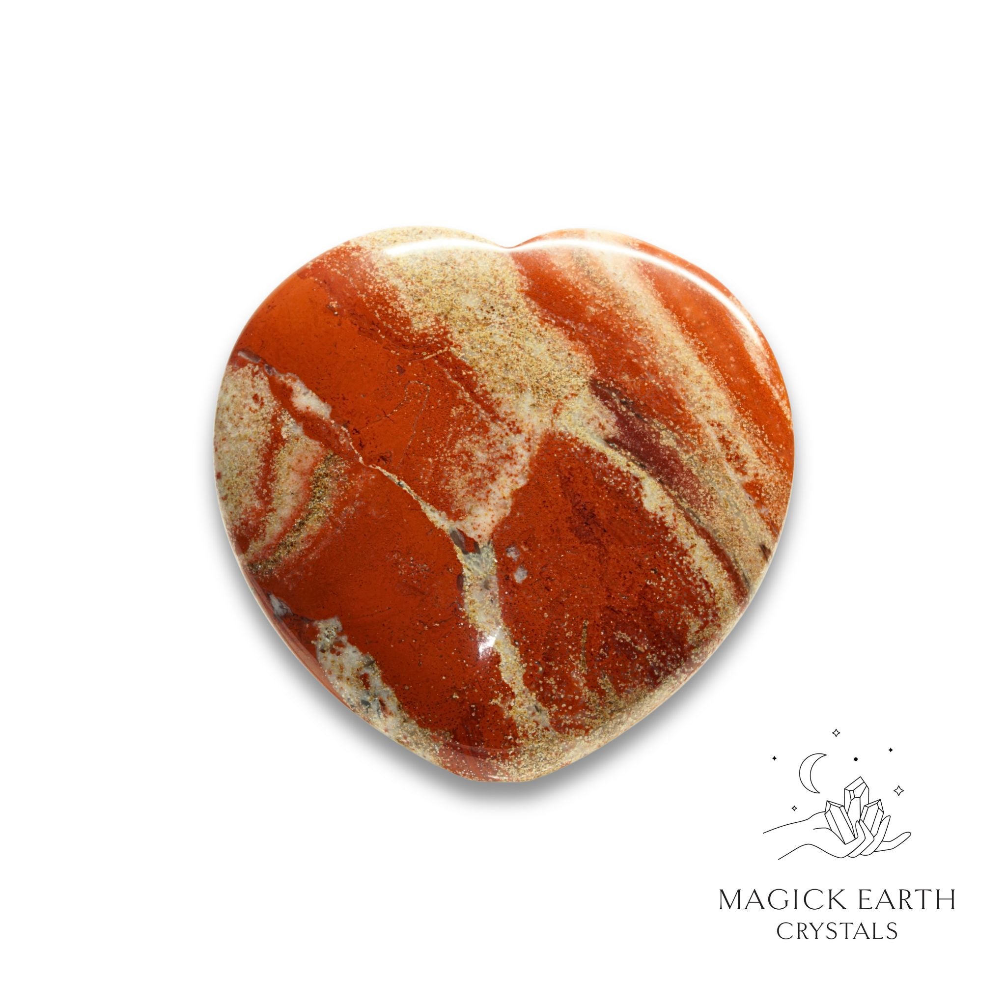 Natural Brecciated Jasper heart thumb stone view b