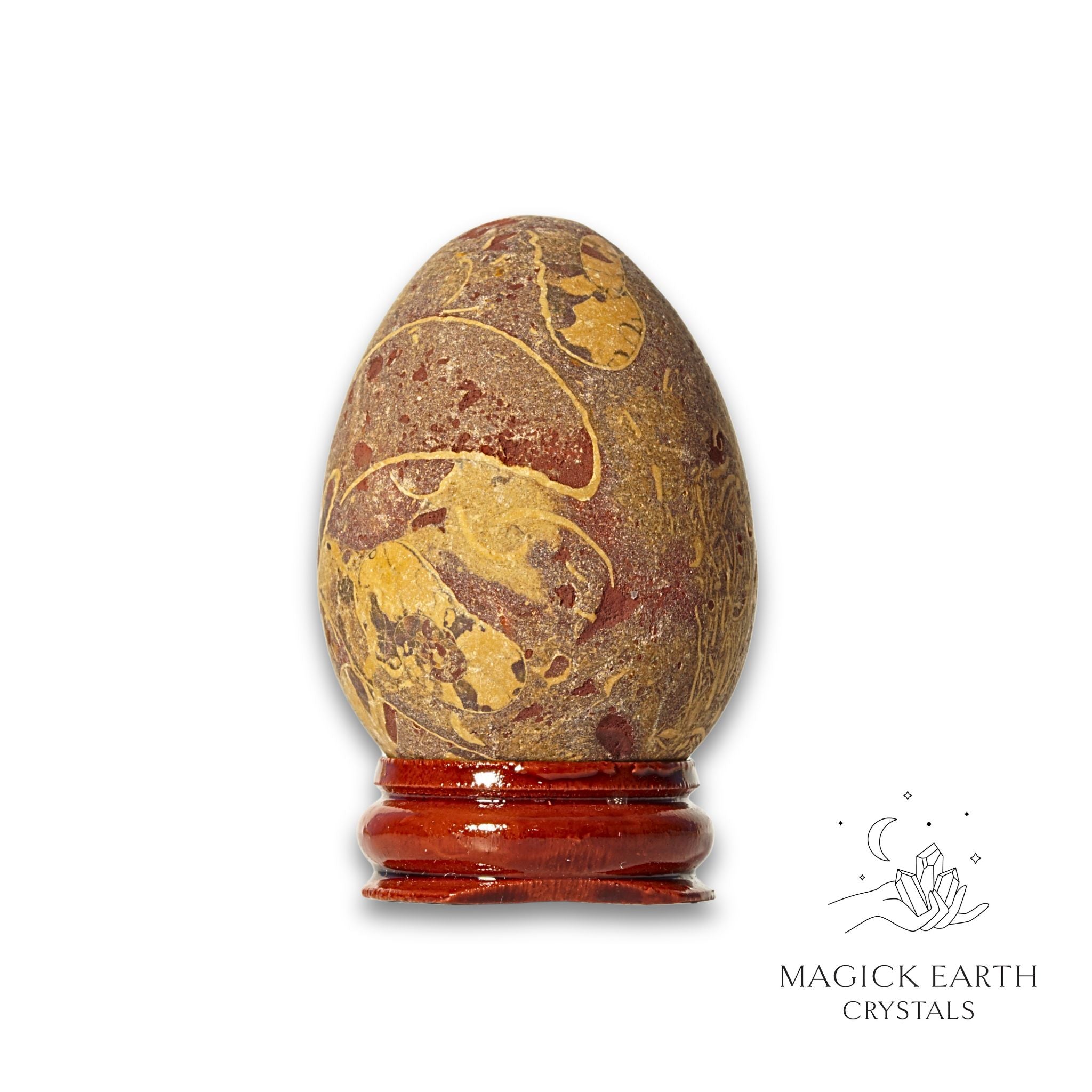Natural Calligraphy Jasper crystal egg view c
