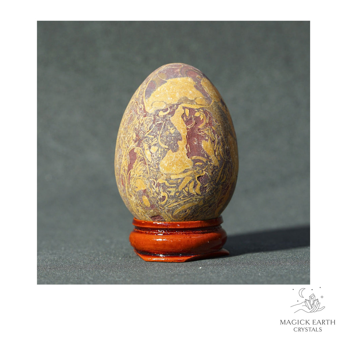 Natural Calligraphy Jasper crystal egg view f