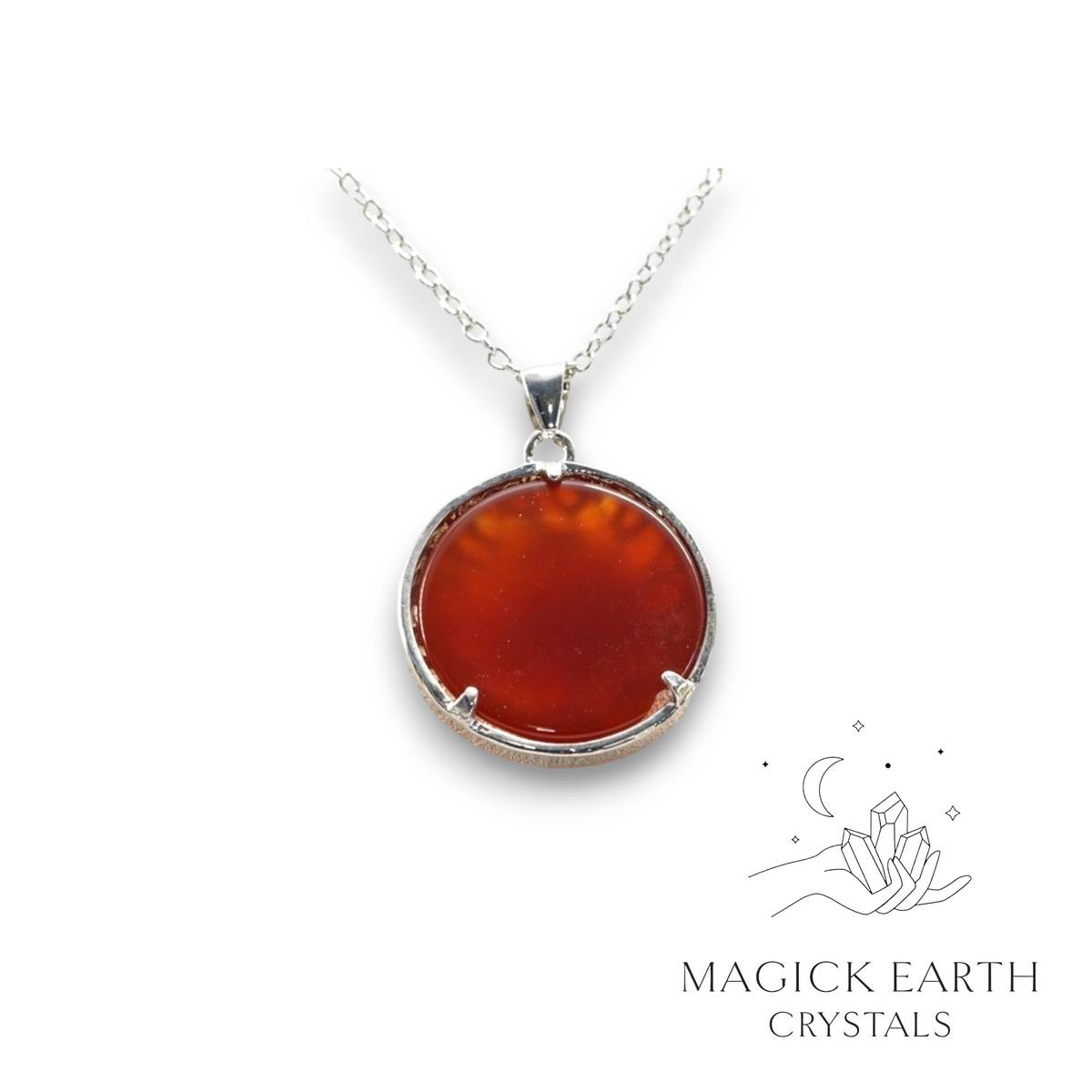 Natural Carnelian tree of life pendant view b