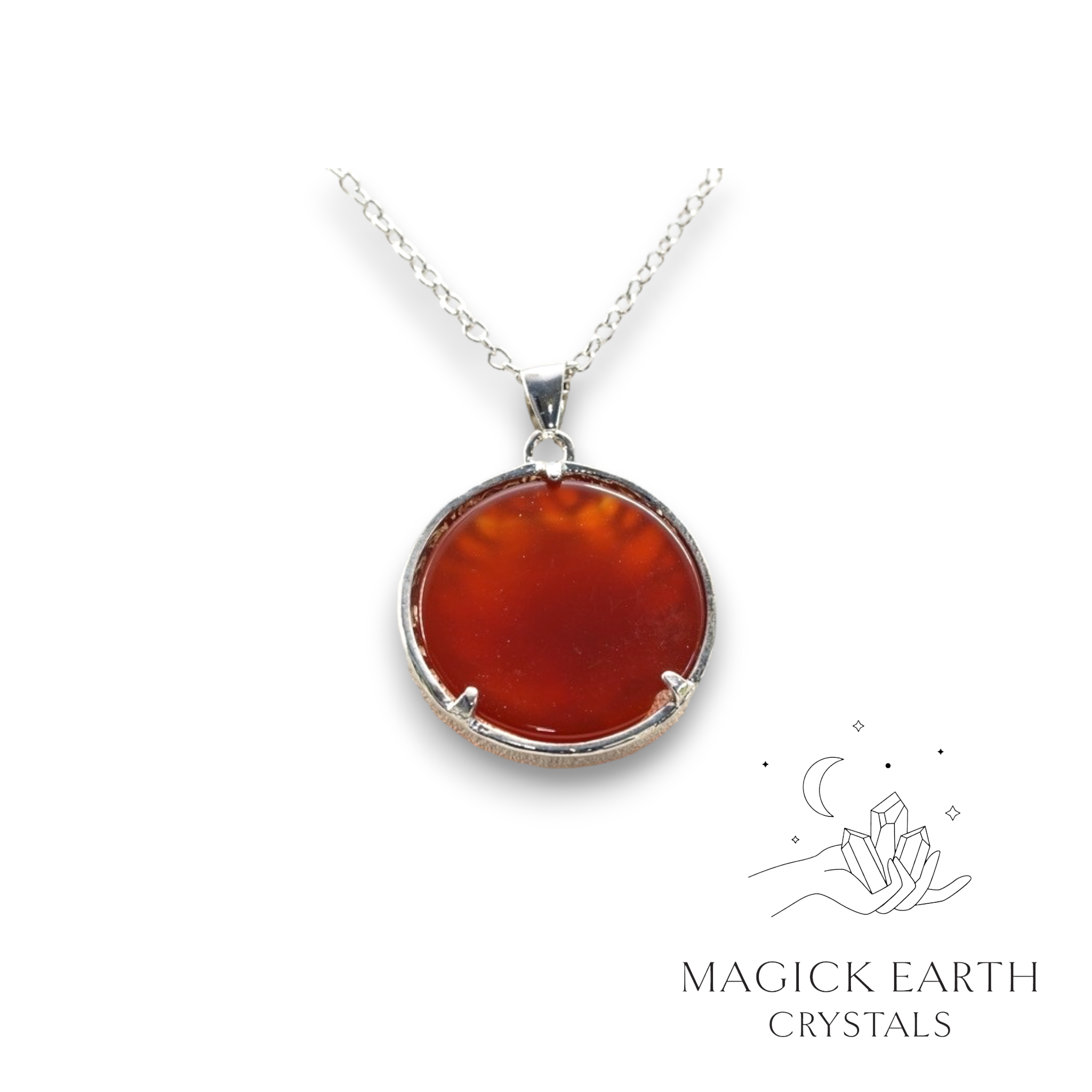 Natural Carnelian tree of life pendant view b