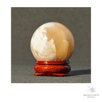 Natural Cherry Blossom Agate crystal sphere 35mm view a