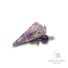 Chevron Amethyst Large Cone Pendulum For Sacred Stillness