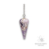 Chevron Amethyst Large Cone Pendulum For Sacred Stillness