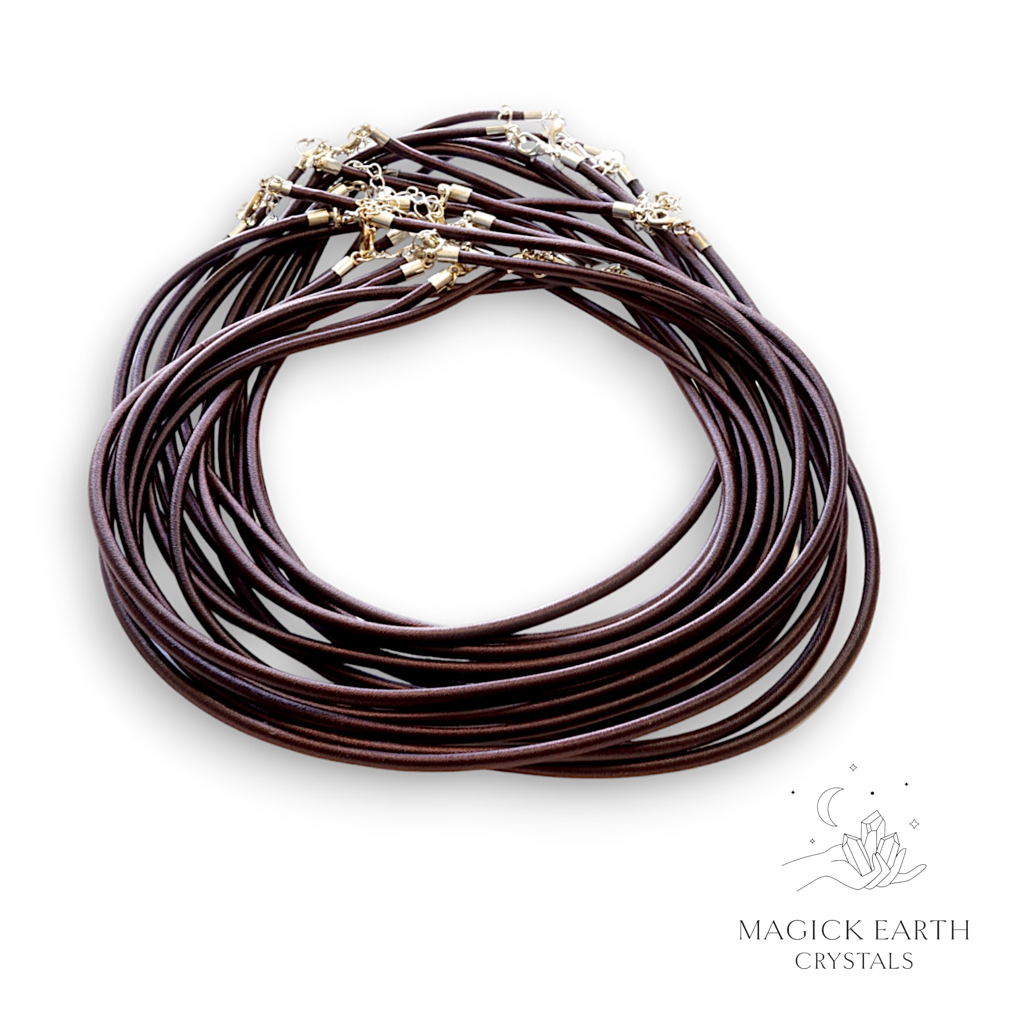 Chocolate silk necklace cord view a 