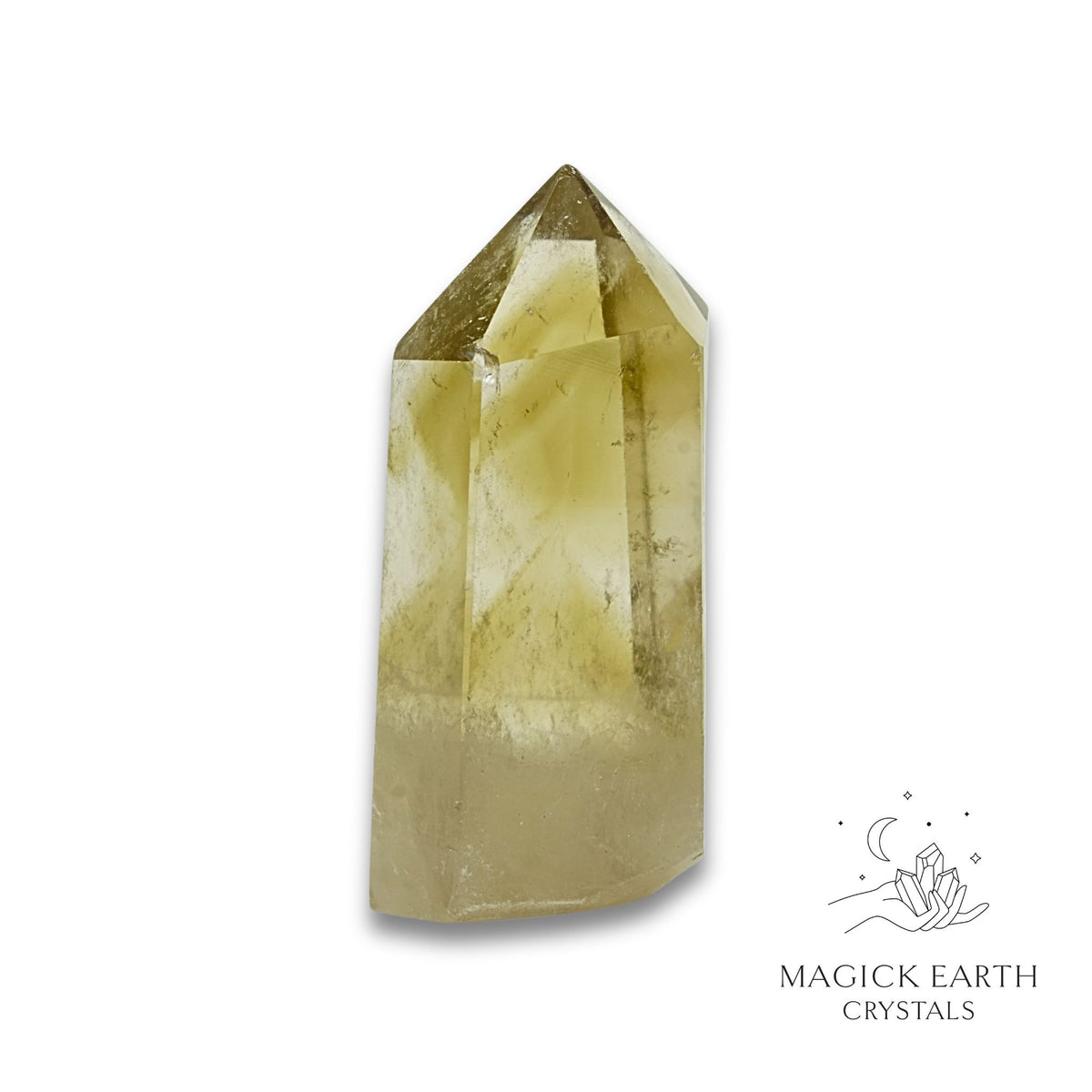 Natural Citrine crystal tower view a