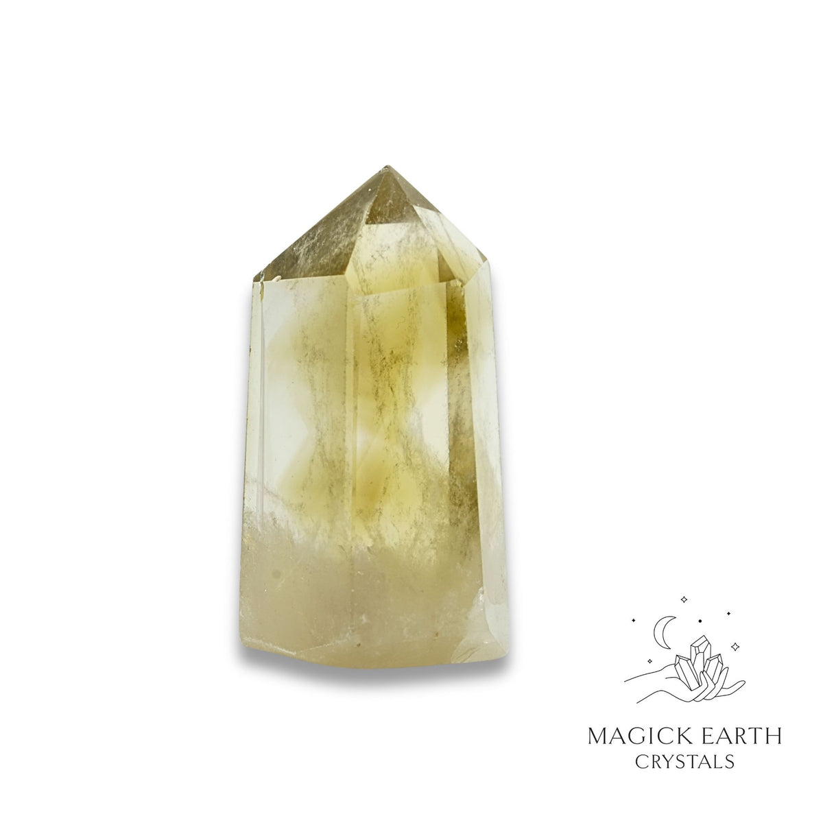 Natural Citrine crystal tower view b