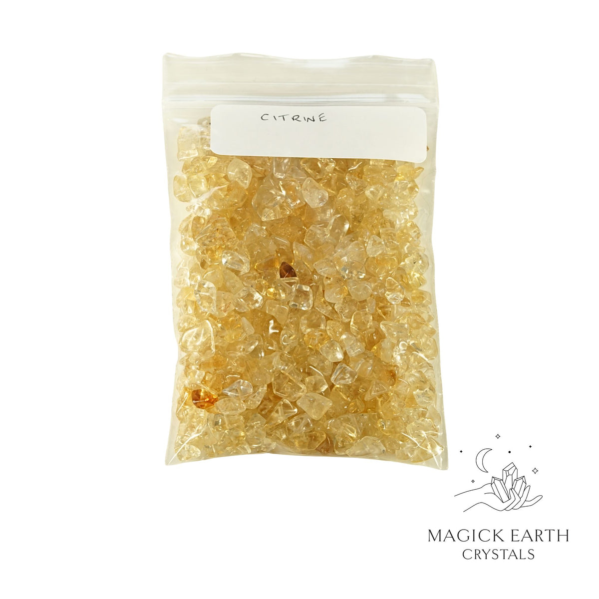 Natural Citrine drilled crystal chips small size 80g bag