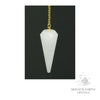 Clear Quartz 12 Facet Cone Pendulum with Gold Finish for Amplified Insight