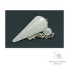 Clear Quartz 12 Facet Cone Pendulum with Platinum Finish for Amplified Insight
