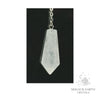Clear Quartz Bullet Pendulum Vertical View for Amplified Insight
