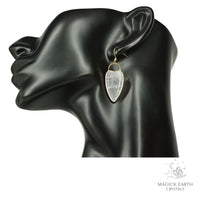 Clear Quartz Charmed Heart Earrings for Amplified Insight